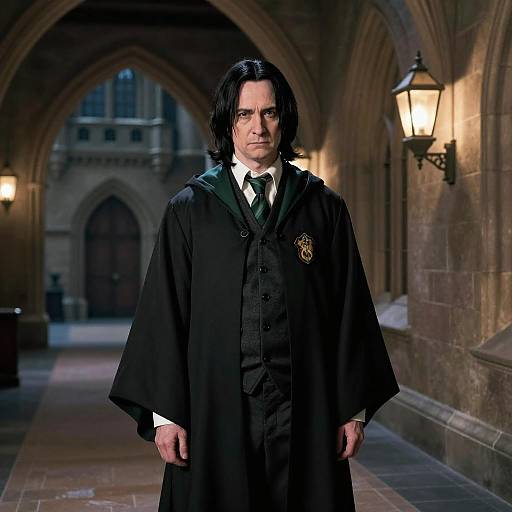 Photorealistic Snape Cosplay in Castle