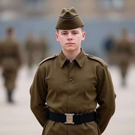 Realistic British Military Uniform Portrait