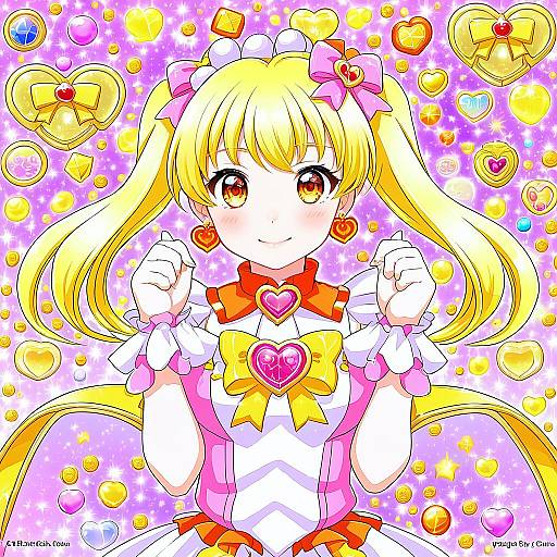 Illustration of Cure pine, precure in the style of Coin rand