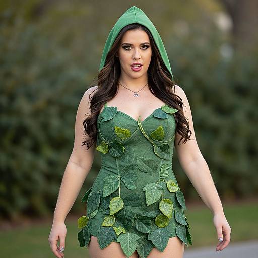 Woman in Poison Ivy Costume