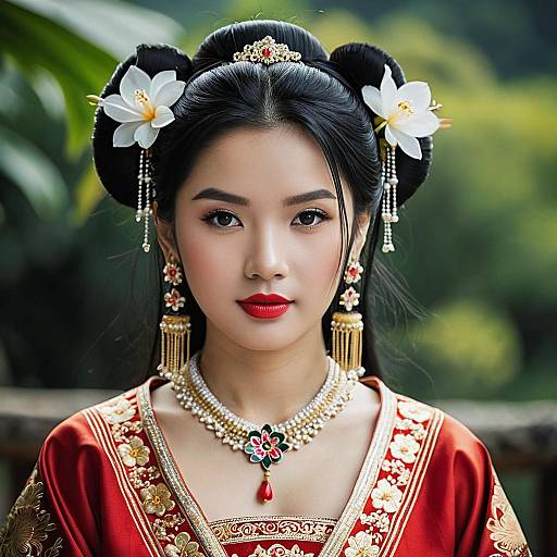 Thai Traditional Costume and Jewelry Portrait