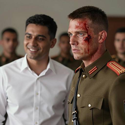 Dramatic Contrast in a Dimly Lit Room