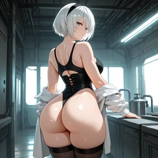 Nier Automata Character in Cowboy Shot