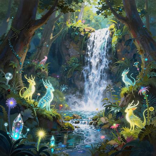 Ethereal Fantasy Forest Landscape