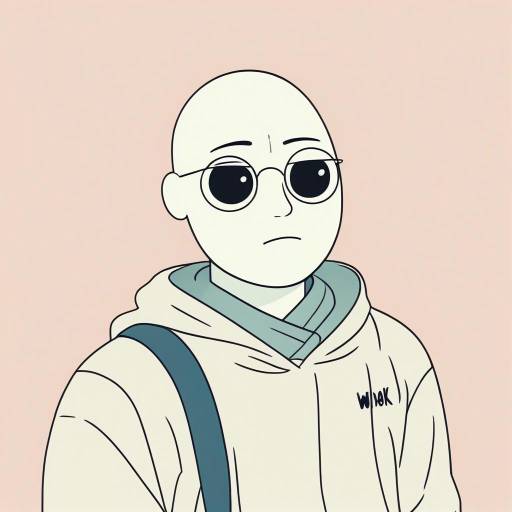 Bored Wojak: Minimalist Retro Cartoon