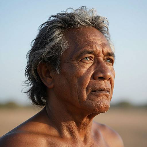Hyperrealistic Melanesian Man Portrait