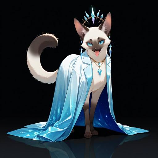 Regal Siamese Cat with Jewelry Display Regal Siamese Cat with Jewelry Display