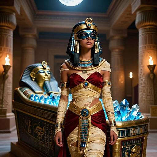 Cinematic Teenage Mummy Princess Portrait