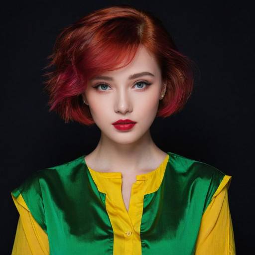 Portrait of a Unique Girl with Red Hair
