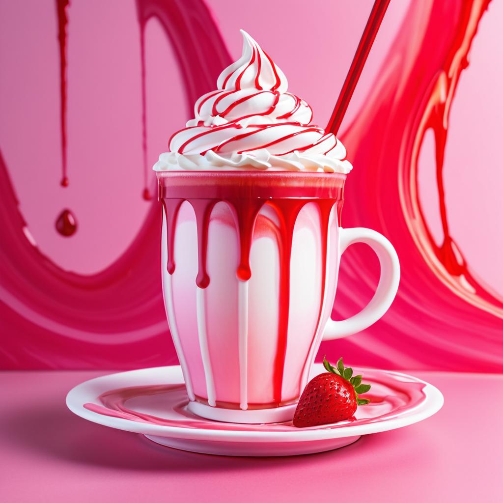 Vibrant Strawberry Drip Brew Delight