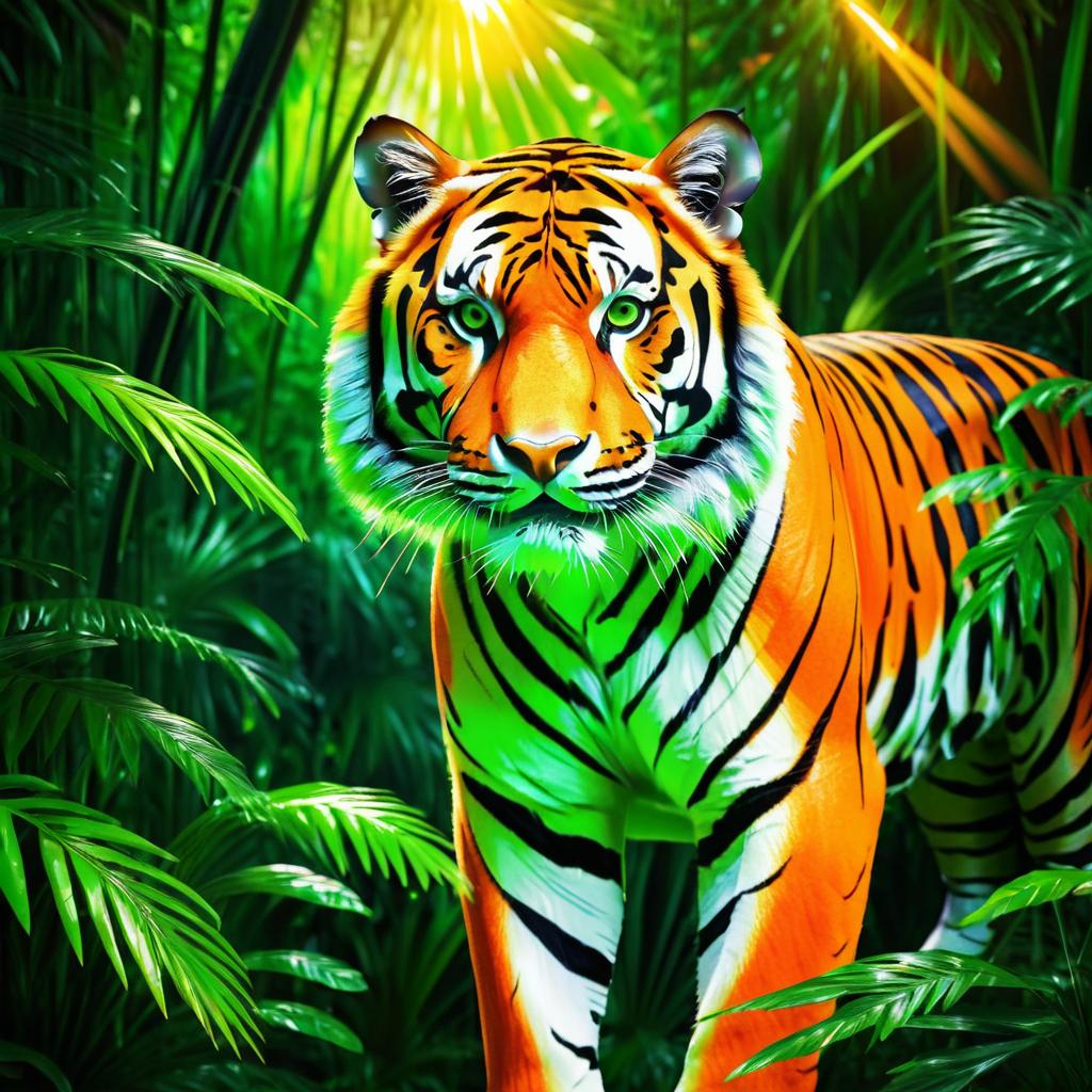 Majestic Bengal Tiger in Lush Jungle