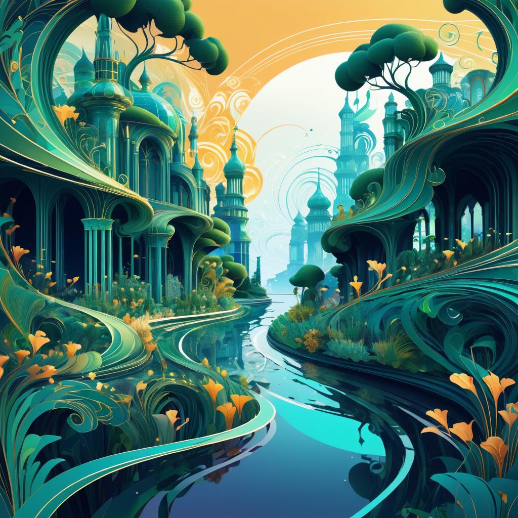 Art Nouveau Meets 2D Animation Landscape