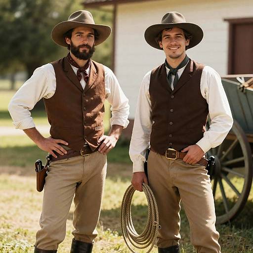 19th Century Western Attire Portrait