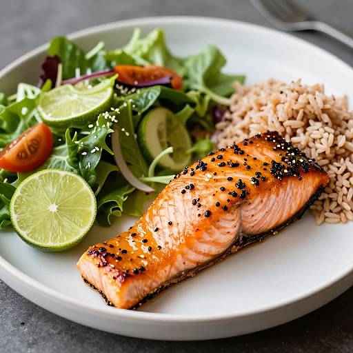 Miso Lime Glazed Salmon Meal