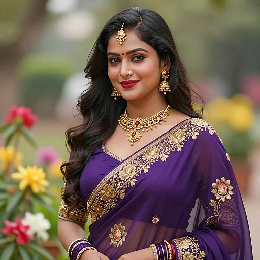 Elegant Indian Woman in Traditional Attire