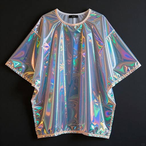 Holographic Ponchos With Color Shifts