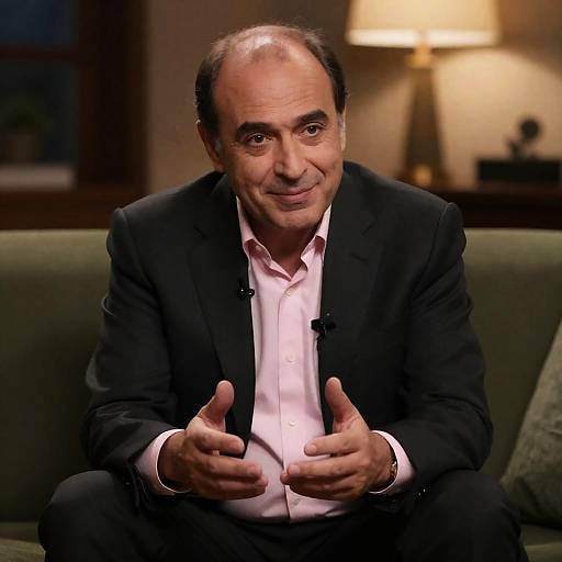 Middle-Aged Man in Stylish Living Room