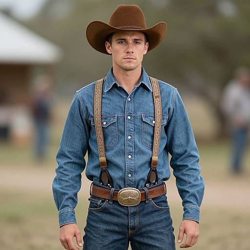 Boy in Classic Cowboy Costume