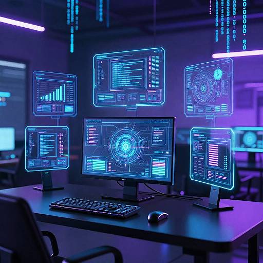 Futuristic Cyberpunk VM Workspace