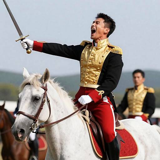 Royal Soldier on Horseback in Battle