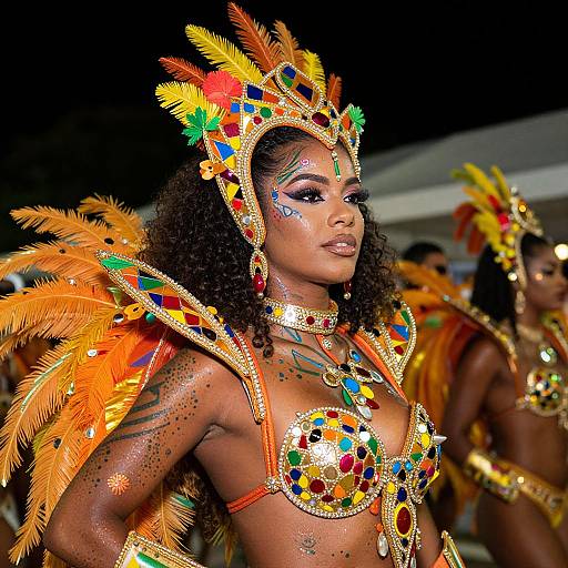 Vibrant Brazilian Carnival Beauty