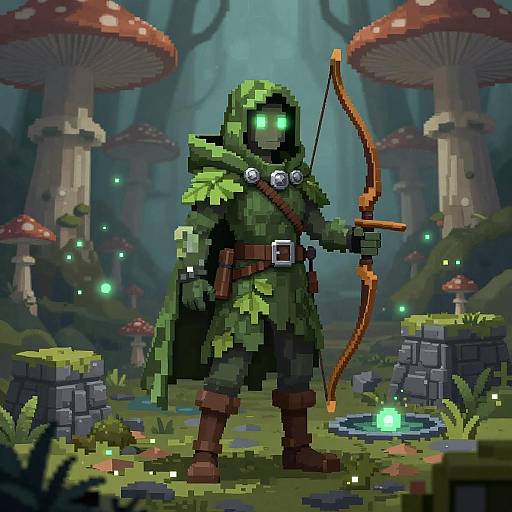 Bioluminescent Elven Ranger RPG Cover