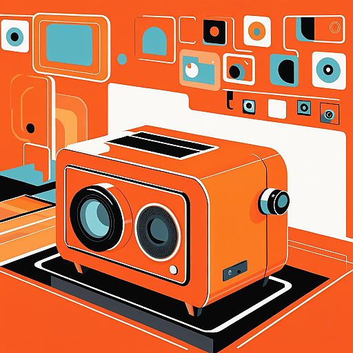 Vibrant Pop-Art Toaster Illustration Vibrant Pop-Art Toaster Illustration
