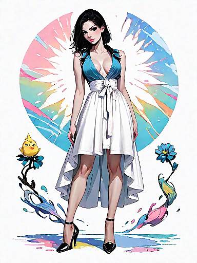 Chic Woman in Jumpsuit Full Body Shot