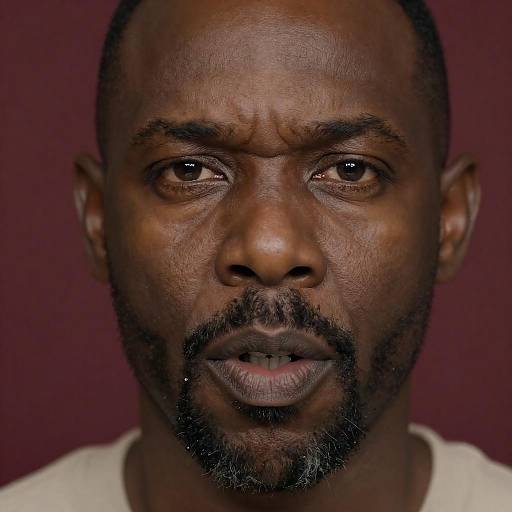 Close-Up Portrait of a Middle-Aged Man