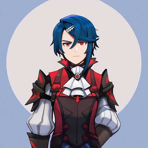 Illustration of Alcryst (fire emblem), fire emblem in the style of Silverxp