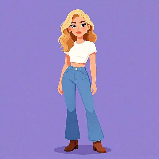 Chic Woman in Casual Outfit