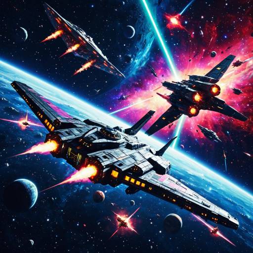 Epic Space Battle Over a Nebula