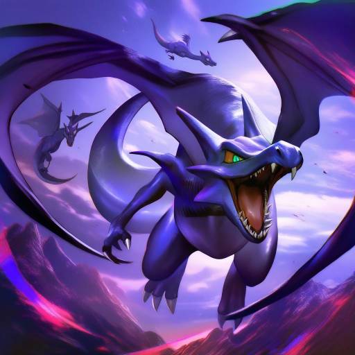 Illustration of Aerodactyl, pokemon in the style of Logan cure