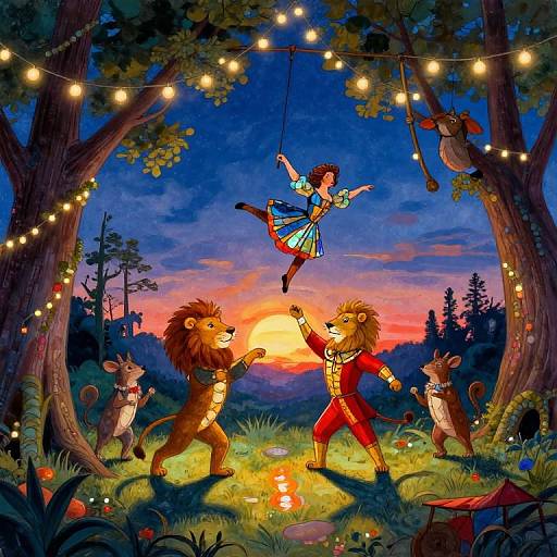 Whimsical Circus in Enchanted Forest
