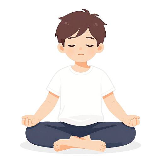 Child Meditating in Yoga Pose