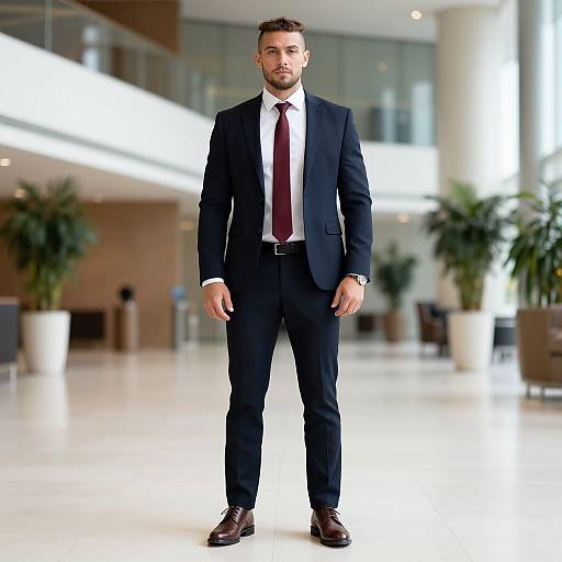 Business Casual Man in High-Rise Lobby