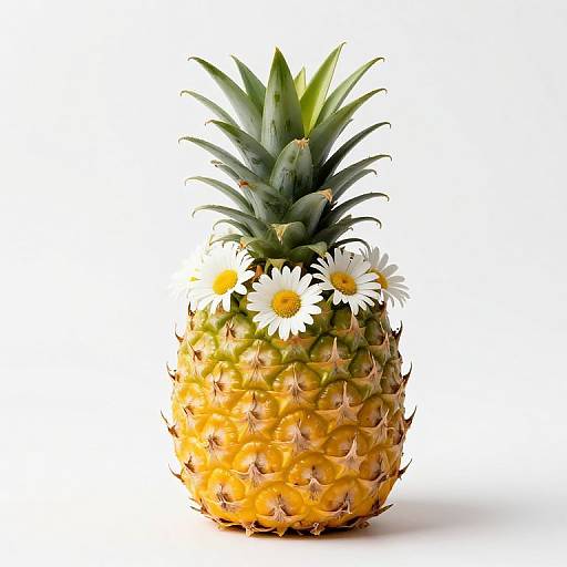 Whimsical Pineapple Daisy Hat Fusion