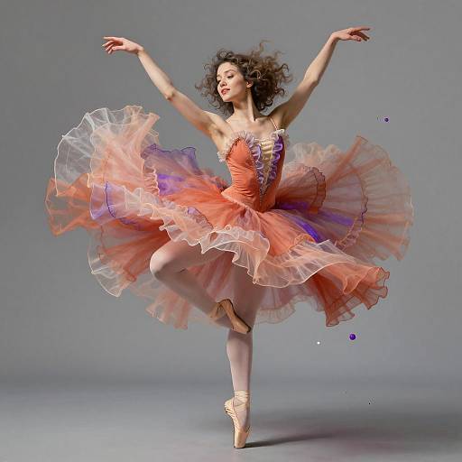 Lavish Ballerina in Dynamic Dance Pose