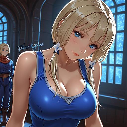 Illustration of Monk (fft), final fantasy in the style of Polarityplus