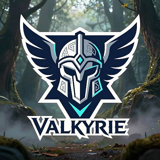 Valkyrie Logo with Norse Patterns