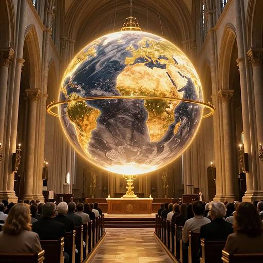 Celestial Sphere in Golden Cathedral
