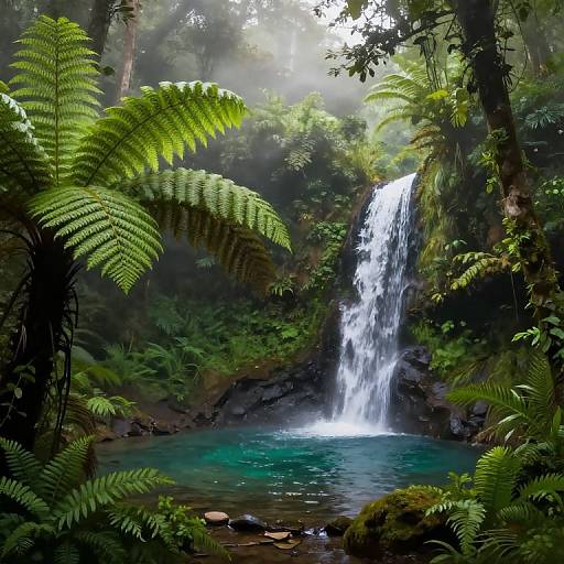 Tropical Rainforest Dawn Landscape
