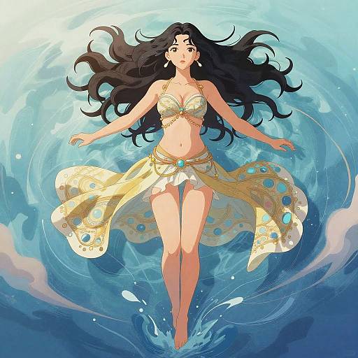 Stunning 2D Illustration of a Woman