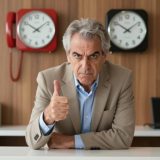 Confident Middle-Aged Man in Office