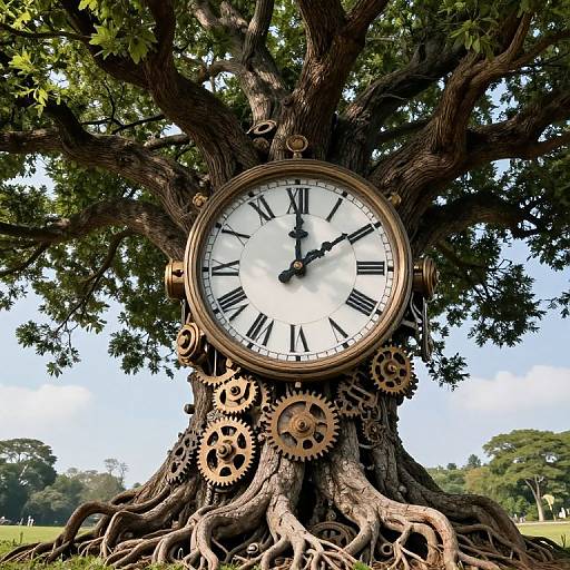Colossal Tree with Clock Face Fusion