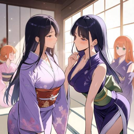 Nico Robin and Friends in Kimonos