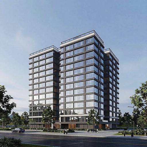 Night Forest Modern Box Building