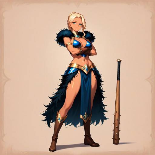 Warrior Woman with Mocha Skin and Armor Warrior Woman with Mocha Skin and Armor