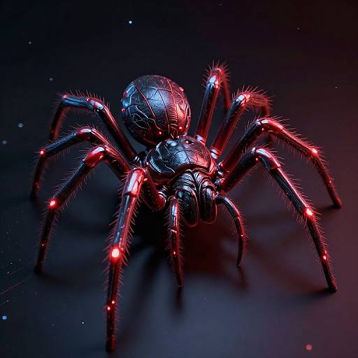 Cyberpunk Colossal Spider 3D Render