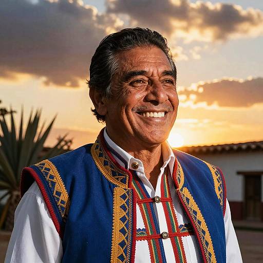 Lalo Salamanca in Vibrant Sunset Scene